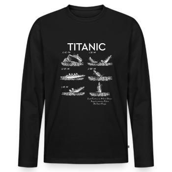 Titanic 1912 Titanic Untergehende Titanic - Männer Premium Bio Langarmshirt - Schwarz - Vorne - Nico (187cm)