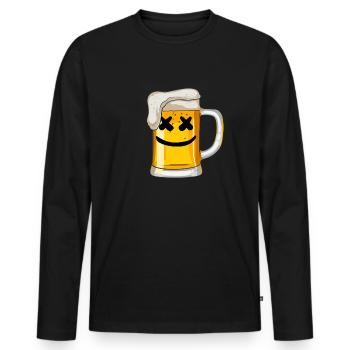 X Eyes Biertrinker, der Männerbier trinkt - Männer Premium Bio Langarmshirt - Schwarz - Vorne - Nico (187cm)