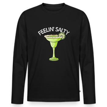 Feelin' Salty Margarita Cinco de Mayo Margarita - Männer Premium Bio Langarmshirt - Schwarz - Vorne - Nico (187cm)