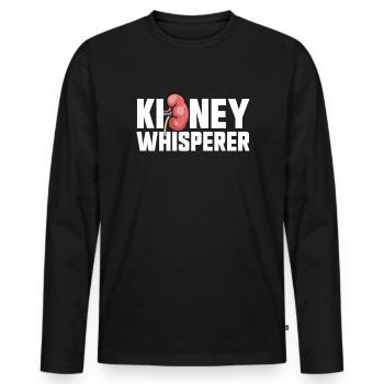 Nierenflüsterer Hämodialysetechniker Dialyse - Männer Premium Bio Langarmshirt - Schwarz - Vorne - Nico (187cm)