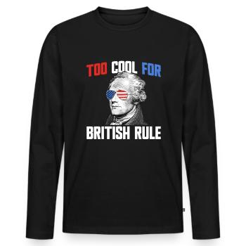 Zu cool für die britische Herrschaft Alexander Ham - Männer Premium Bio Langarmshirt - Schwarz - Vorne - Nico (187cm)