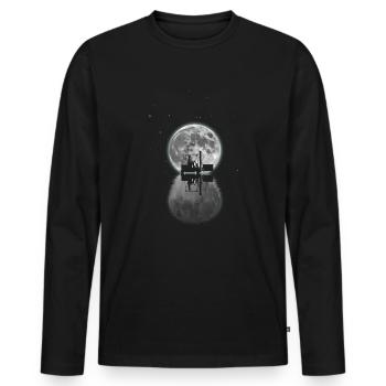 Gabelstaplerfahrer Moon-zertifizierter Gabelstaple - Männer Premium Bio Langarmshirt - Schwarz - Vorne - Nico (187cm)