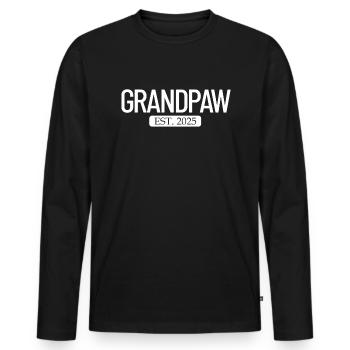 Grandpaw Est. 2025 Großeltern-Herren-Hunde-Opa - Männer Premium Bio Langarmshirt - Schwarz - Vorne - Nico (187cm)