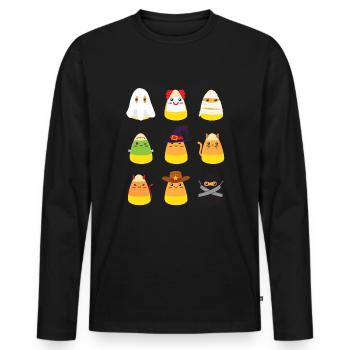 Candy Corn Kostüme Halloween Kinder Candy Corn - Männer Premium Bio Langarmshirt - Schwarz - Vorne - Nico (187cm)
