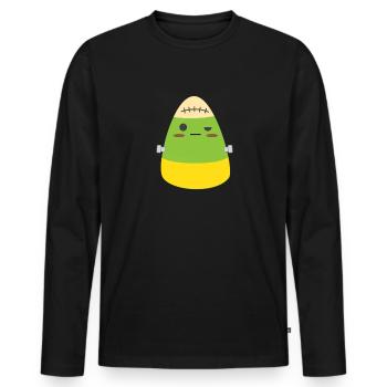 Candy Corn Monster Kostüm Halloween Candy Corn - Männer Premium Bio Langarmshirt - Schwarz - Vorne - Nico (187cm)
