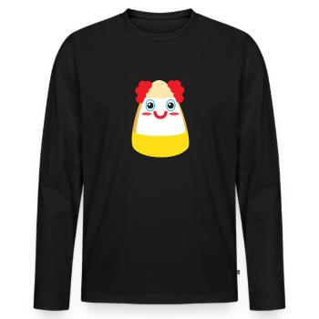 Candy Corn Clown Kostüm Halloween Candy Corn - Männer Premium Bio Langarmshirt - Schwarz - Vorne - Nico (187cm)