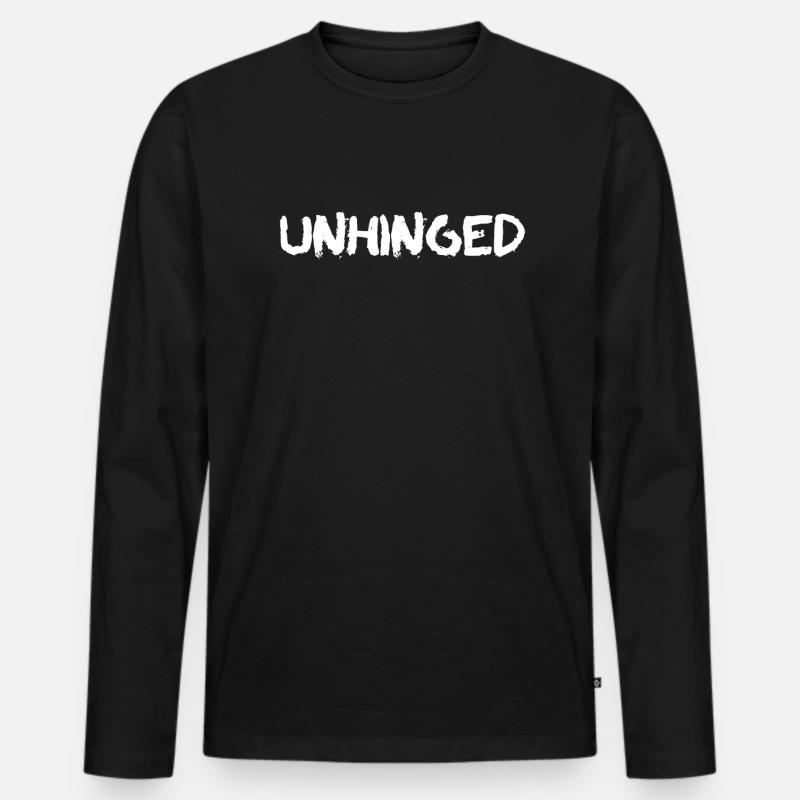 Verwirrt - Männer Premium Bio Langarmshirt - Schwarz