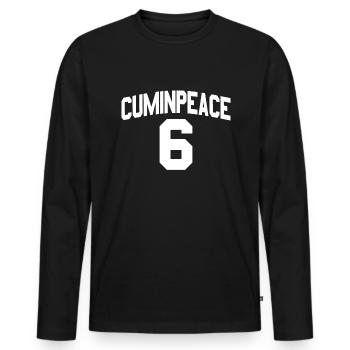 Cuminpeace 6 jersey for adults, inappropriate p - Men's Premium Organic Long Sleeve Shirt - black - Front - Nico (187cm)