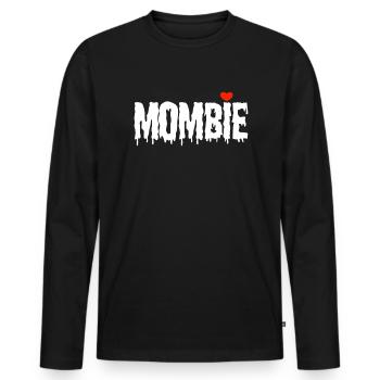 Mombie Mom Halloween Mom Zombie Mombie - Men's Premium Organic Long Sleeve Shirt - black - Front - Nico (187cm)
