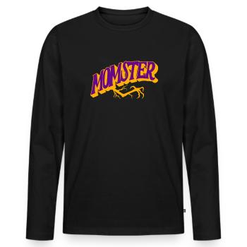 Momster Parents Assortis Momas Halloween Momster - T-shirt manches longues Premium bio Homme - noir - Devant - Nico (187cm)