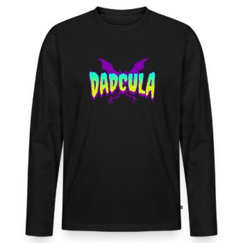 Dadcula Matching Parents Dadcula d’Halloween - T-shirt manches longues Premium bio Homme - noir - Devant - Nico (187cm)
