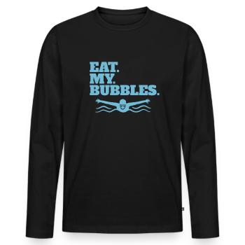 Eat My Bubbles Swim Team Eat My Bubble - Men's Premium Organic Long Sleeve Shirt - black - Front - Nico (187cm)