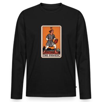 Le fanatique Fantasy Soccer Tarot Card Soccer - T-shirt manches longues Premium bio Homme - noir - Devant - Nico (187cm)