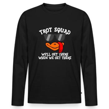 Trot Squad Lustige Thanksgiving-Trutgruppe der Tür - Männer Premium Bio Langarmshirt - Schwarz - Vorne - Nico (187cm)