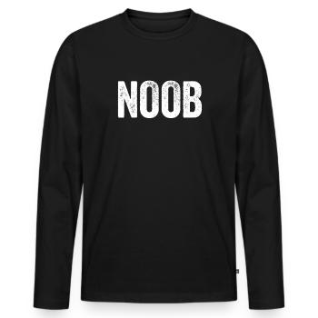 Noob Neues Gamer-Videospiel Noob - Männer Premium Bio Langarmshirt - Schwarz - Vorne - Nico (187cm)