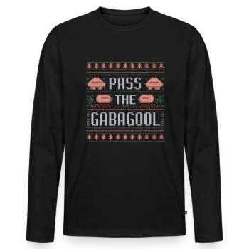 Remettre le pull de Noël gabagool Gaba - T-shirt manches longues Premium bio Homme - noir - Devant - Nico (187cm)