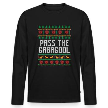 Remettre le pull de Noël gabagool Gaba - T-shirt manches longues Premium bio Homme - noir - Devant - Nico (187cm)
