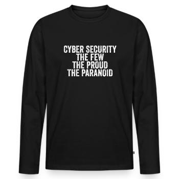 Cybersicherheit: Die Wenigen, Die Stolzen, Die Par - Männer Premium Bio Langarmshirt - Schwarz - Vorne - Nico (187cm)