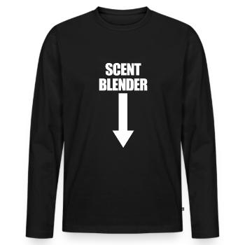 Duftmixer Arrow Down Lustige Männerjagd - Männer Premium Bio Langarmshirt - Schwarz - Vorne - Nico (187cm)
