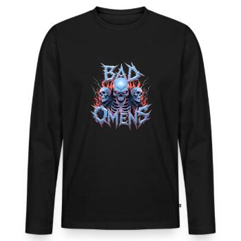 Bad Omens Skeleton Grunge Goth Men's Bad Omens - Männer Premium Bio Langarmshirt - Schwarz - Vorne - Nico (187cm)