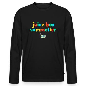 Juice Box Sommelier Kid Core Funny Gen Z Kidcore - Men's Premium Organic Long Sleeve Shirt - black - Front - Nico (187cm)