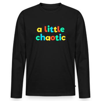 A Little Chaotic Kid Core, Funny Brat Ge - Men's Premium Organic Long Sleeve Shirt - black - Front - Nico (187cm)