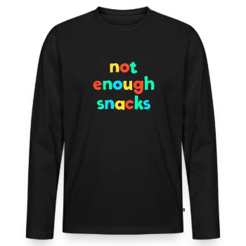 Not Enough Snacks Kid Core Brat Gen Z Kidcore - Men's Premium Organic Long Sleeve Shirt - black - Front - Nico (187cm)