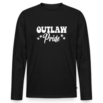 Outlaw Pride High School Outlaws Sports Team - Men's Premium Organic Long Sleeve Shirt - black - Front - Nico (187cm)