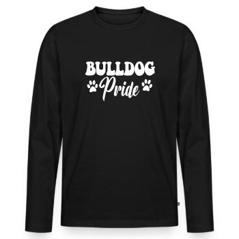 Bulldog Pride High School Bulldogs Sports Team - Men's Premium Organic Long Sleeve Shirt - black - Front - Nico (187cm)
