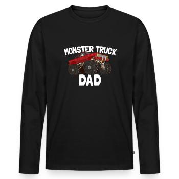 Monster Truck Papa - Männer Premium Bio Langarmshirt - Schwarz - Vorne - Nico (187cm)
