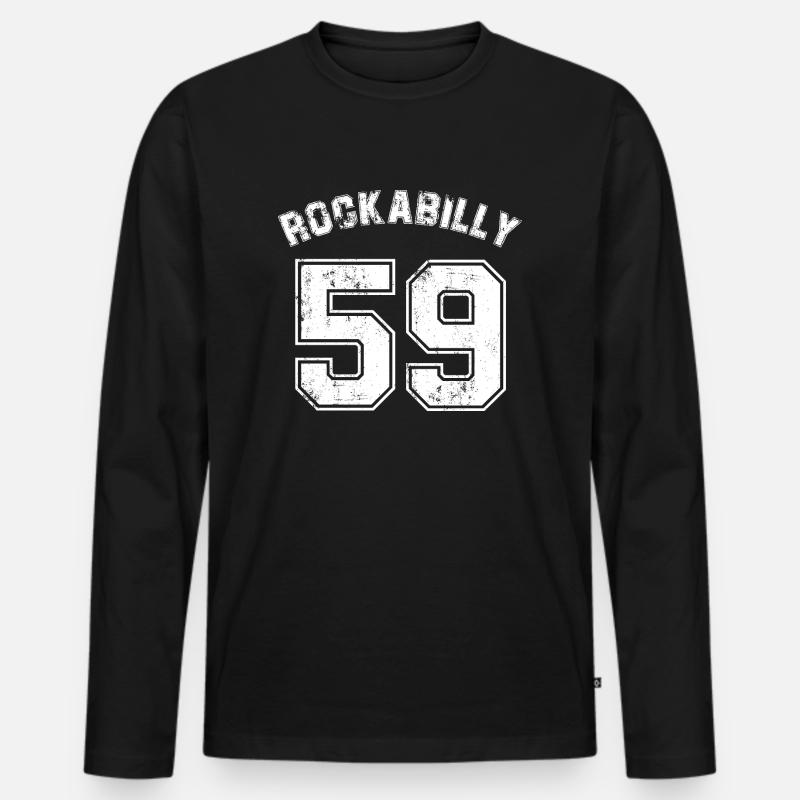 Rockabilly Rumble 59 - Männer Premium Bio Langarmshirt - Schwarz