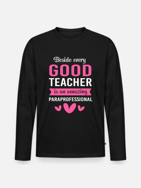 Lehrerassistent Paraprofessional Paraeducator - Männer Premium Bio Langarmshirt - Schwarz