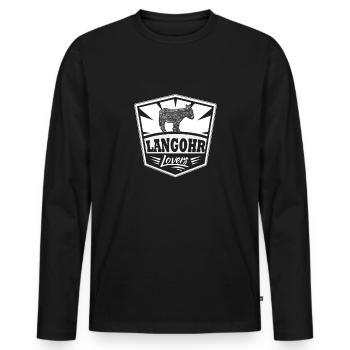 Langohr Grautier Esel Muli Liebhaber Geschenk - Männer Premium Bio Langarmshirt - Schwarz - Vorne - Nico (187cm)
