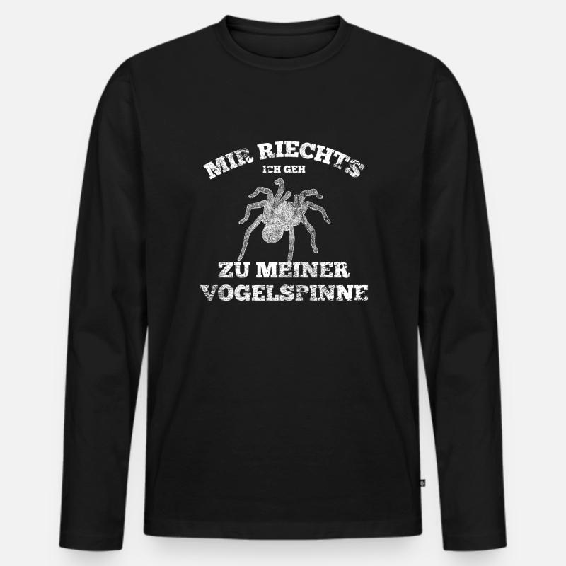 Spinne - Männer Premium Bio Langarmshirt - Schwarz