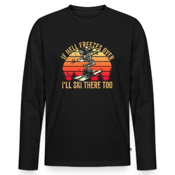 Si l’enfer gèle, j’y skierai Skifahrer - T-shirt manches longues Premium bio Homme - noir - Devant - Nico (187cm)
