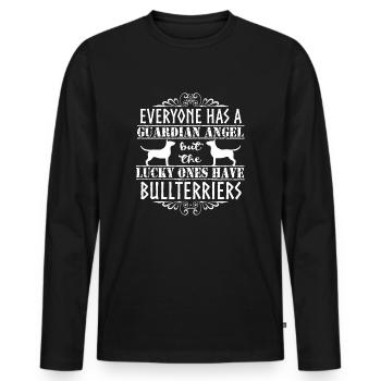 Bullterrier Angel 2 - T-shirt manches longues Premium bio Homme - noir - Devant - Nico (187cm)