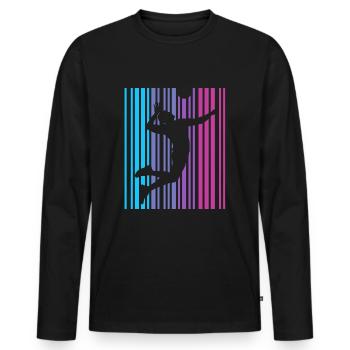 Volleyball Retro Volleyball Player Volleyball Player - Men's Premium Organic Long Sleeve Shirt - black - Front - Nico (187cm)