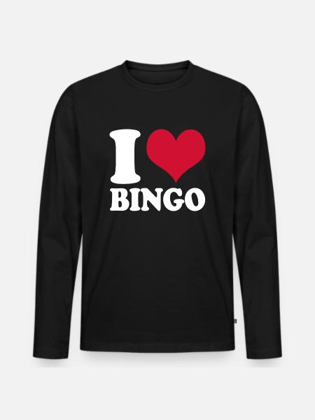 I Love Bingo - Men's Premium Organic Long Sleeve Shirt - black