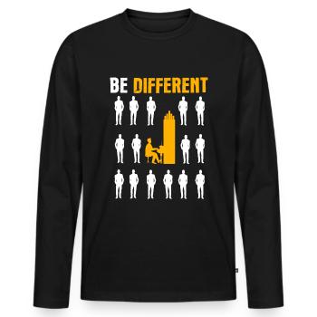 Organist organ organ player pipe organ gift - Men's Premium Organic Long Sleeve Shirt - black - Front - Nico (187cm)