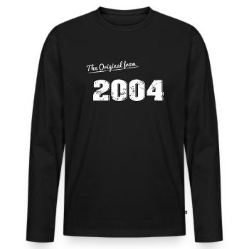18th birthday 2004 Original - Men's Premium Organic Long Sleeve Shirt - black - Front - Nico (187cm)