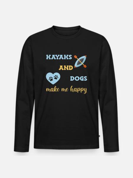 Kayak Kayaking - Men's Premium Organic Long Sleeve Shirt - black