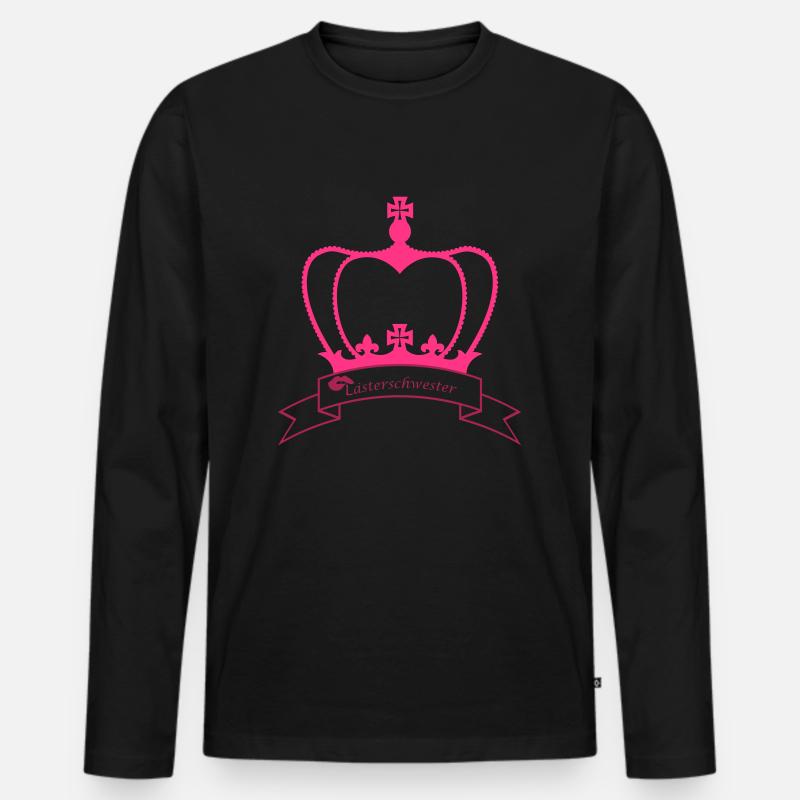 Lästerschwester - Männer Premium Bio Langarmshirt - Schwarz