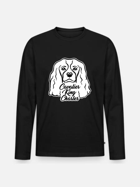 Cavalier King Charles - Männer Premium Bio Langarmshirt - Schwarz