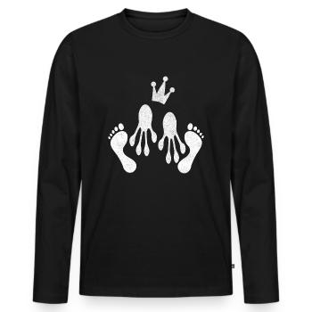 Frog Prince - Men's Premium Organic Long Sleeve Shirt - black - Front - Nico (187cm)