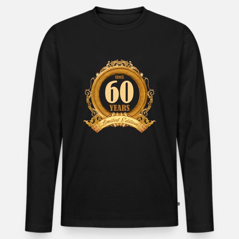 limited edition 60 years - Männer Premium Bio Langarmshirt - Schwarz