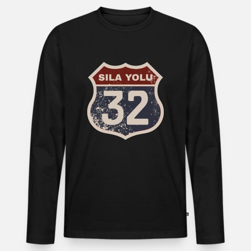 Isparta - Männer Premium Bio Langarmshirt - Schwarz