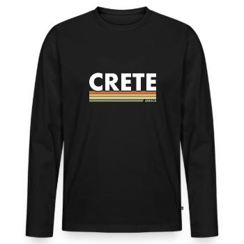 Crete Greece Greek Greek - Men's Premium Organic Long Sleeve Shirt - black - Front - Nico (187cm)