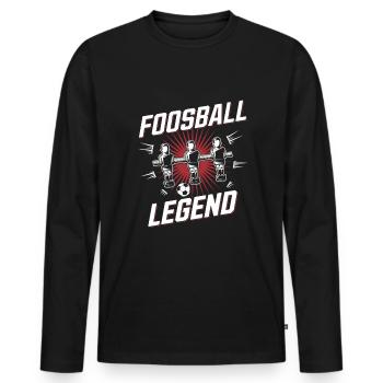 Foosball Legend Foosball Table Soccer - Men's Premium Organic Long Sleeve Shirt - black - Front - Nico (187cm)