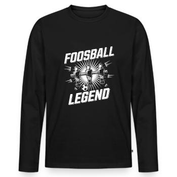 Foosball Legend Lustiges Kickern Tischfußball - Männer Premium Bio Langarmshirt - Schwarz - Vorne - Nico (187cm)