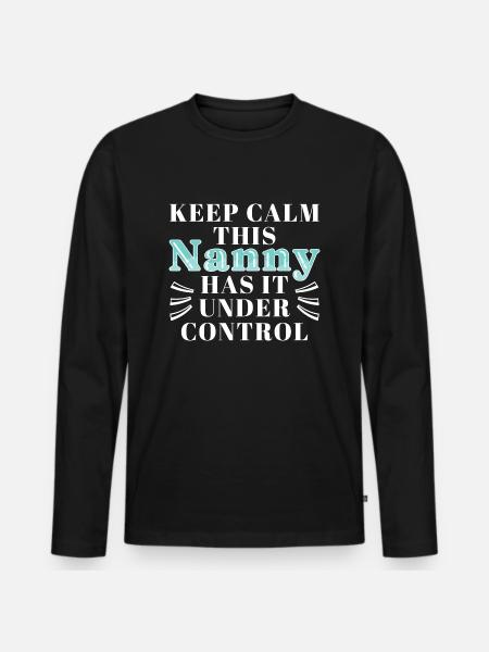 Nanny Babysitter Childminder - Men's Premium Organic Long Sleeve Shirt - black